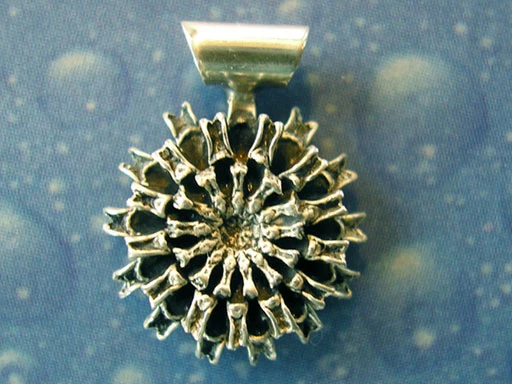 Blüten Same Silber Anhänger gesägt
