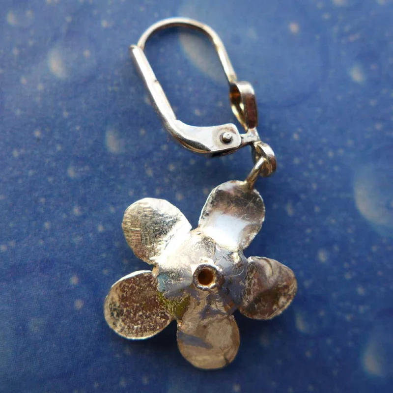 Blüten Ohrringe Silber Jasmin