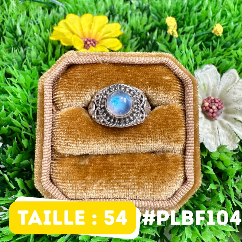 Ring mit blauem Feuermondstein #PLBF104