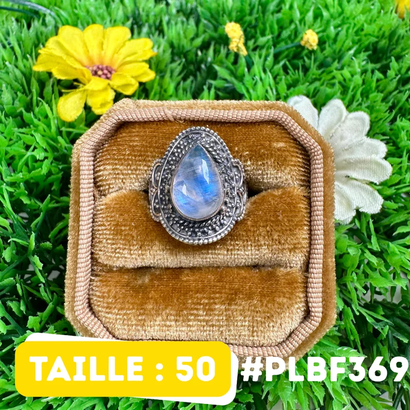 Ring mit blauem Feuermondstein #PLBF369