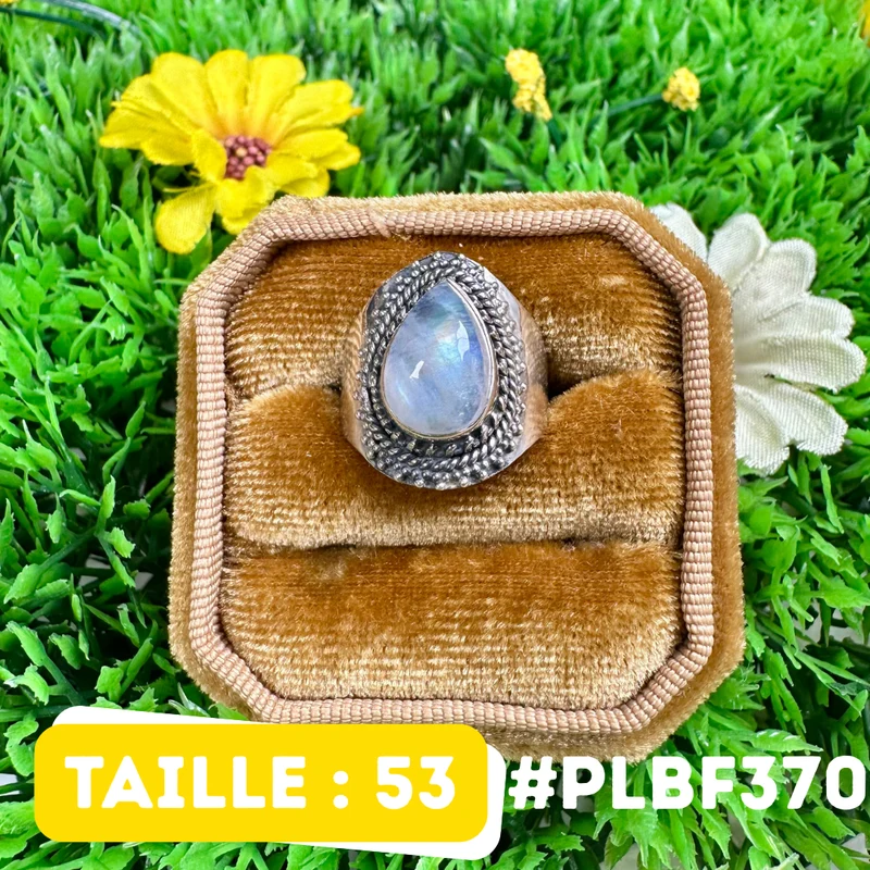 Ring mit blauem Feuermondstein #PLBF370