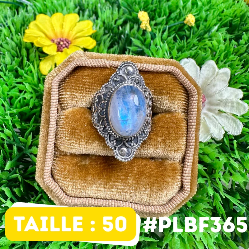 Ring mit blauem Feuermondstein #PLBF365