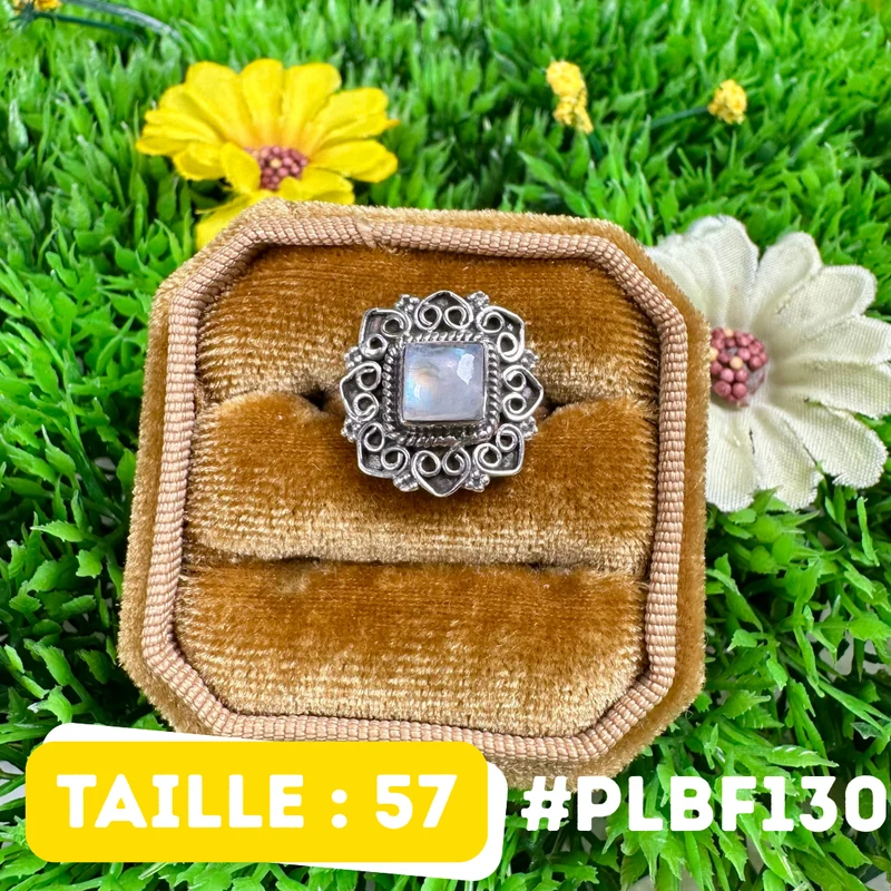 Ring mit blauem Feuermondstein #PLBF130