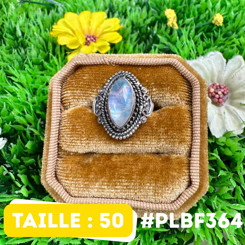 Ring mit blauem Feuermondstein #PLBF364