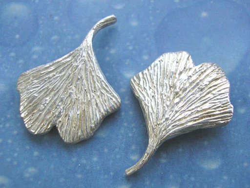 Blätterschmuck Ginkgo Ohrstecker