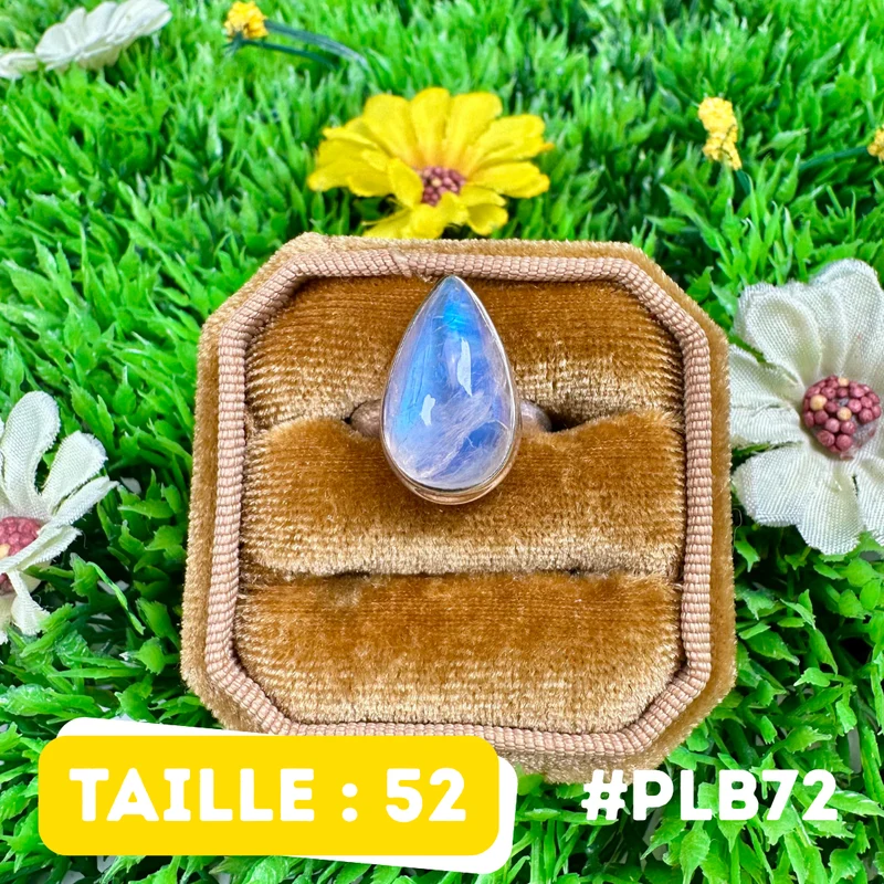 Ring mit blauem Feuermondstein #PLB72