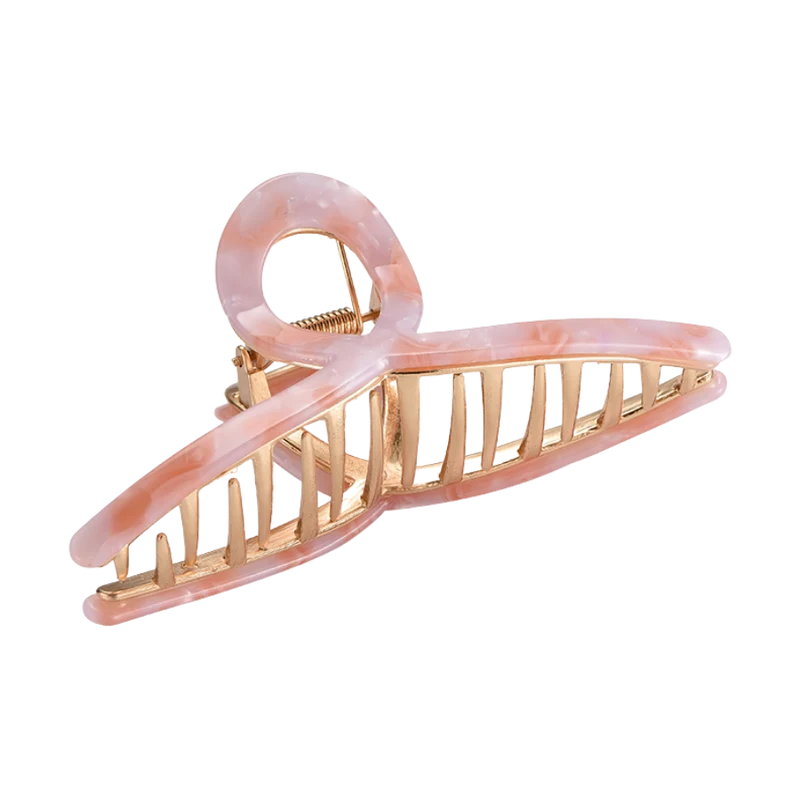 Pink Elegant Wave Acryl Haarspange