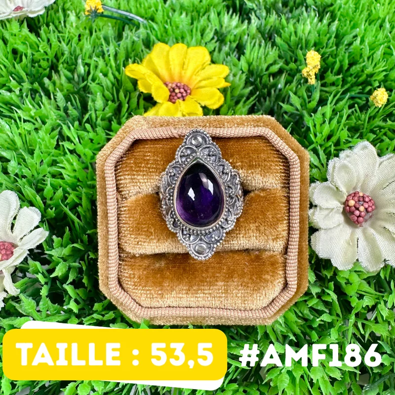 Amethystring aus 925er Sterlingsilber #AMF186