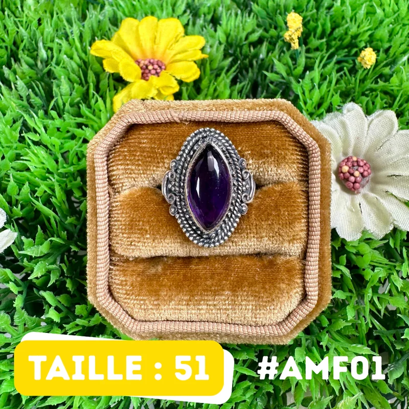 Amethystring aus 925er Sterlingsilber #AMF01