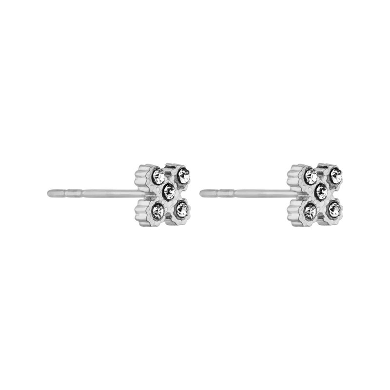 Pave Flower Ohrstecker 14K Vergoldet