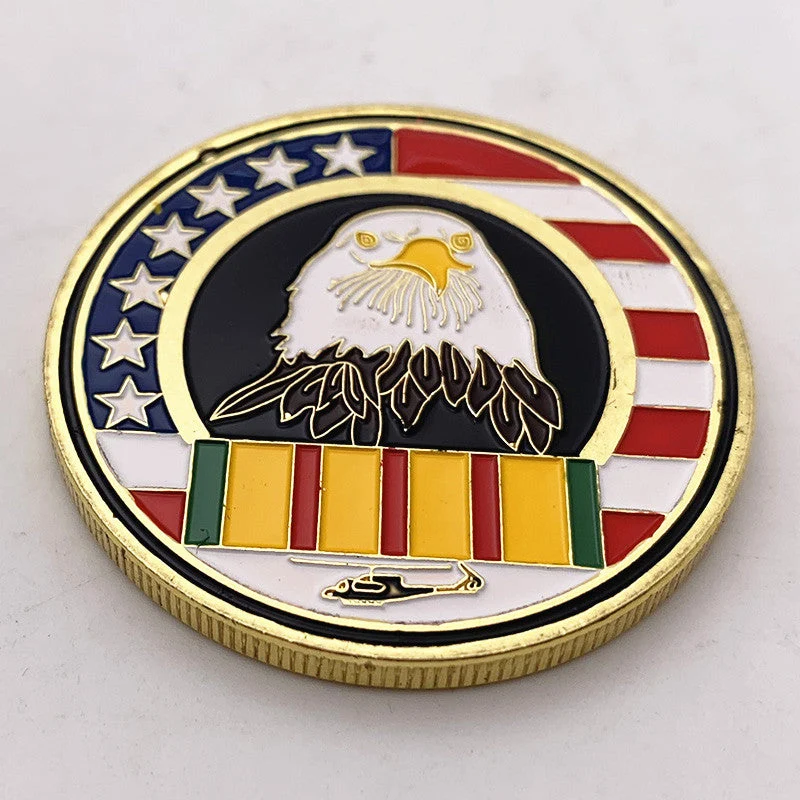 Vintage Amerikanischer Soldat Metallabzeichen Medaille