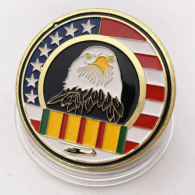 Vintage Amerikanischer Soldat Metallabzeichen Medaille