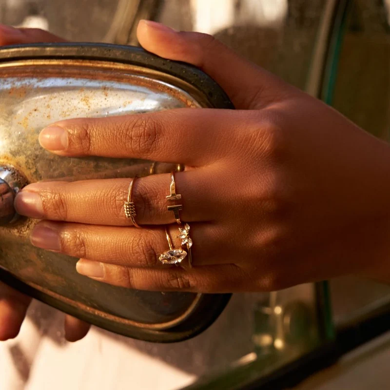 Marquise Simple Ring 14K Vergoldet