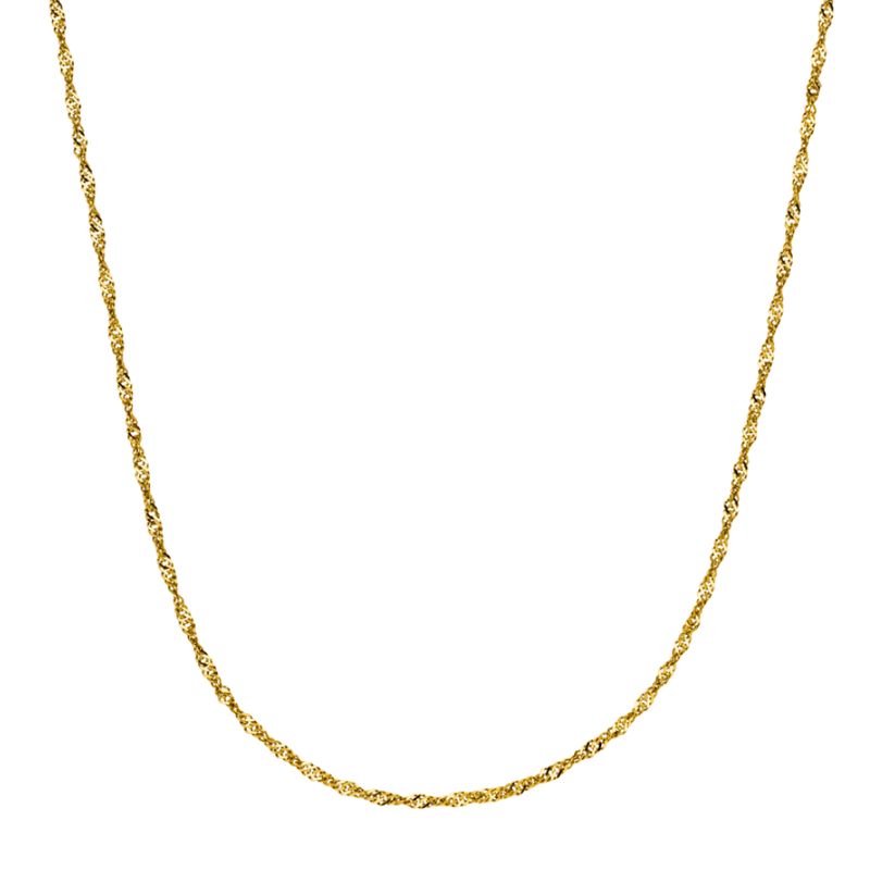 Twisted Simple Kette 14K Vergoldet