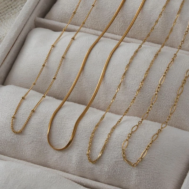 Twisted Simple Kette 14K Vergoldet