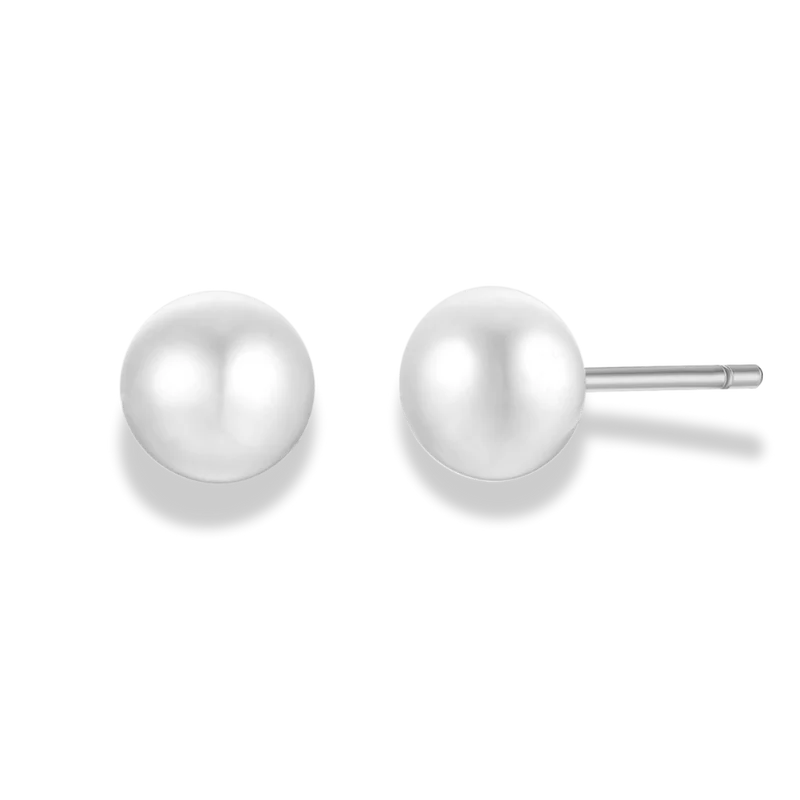Simple Pearl Ohrstecker 14K Vergoldet