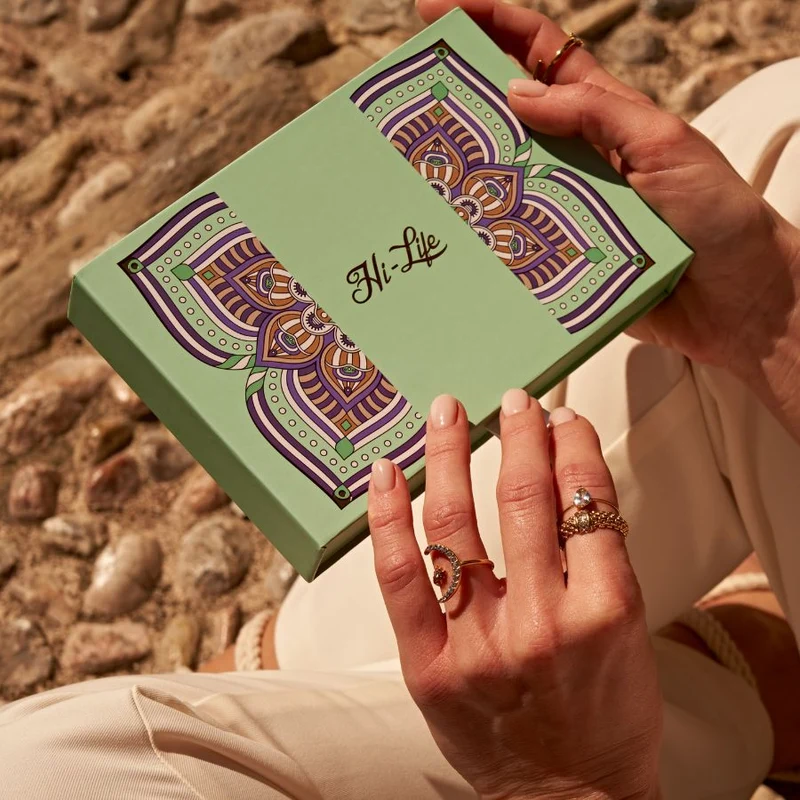 Pave Perlmutt Set 14K Vergoldet