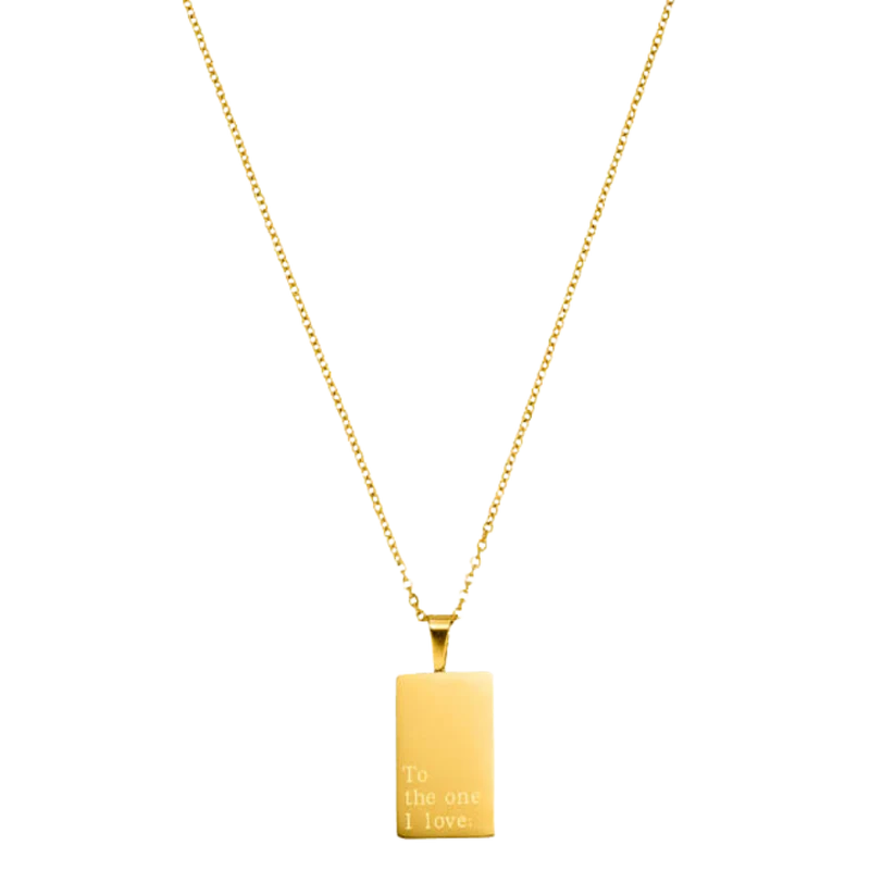To The One I Adore Gravur Kette 14K Vergoldet