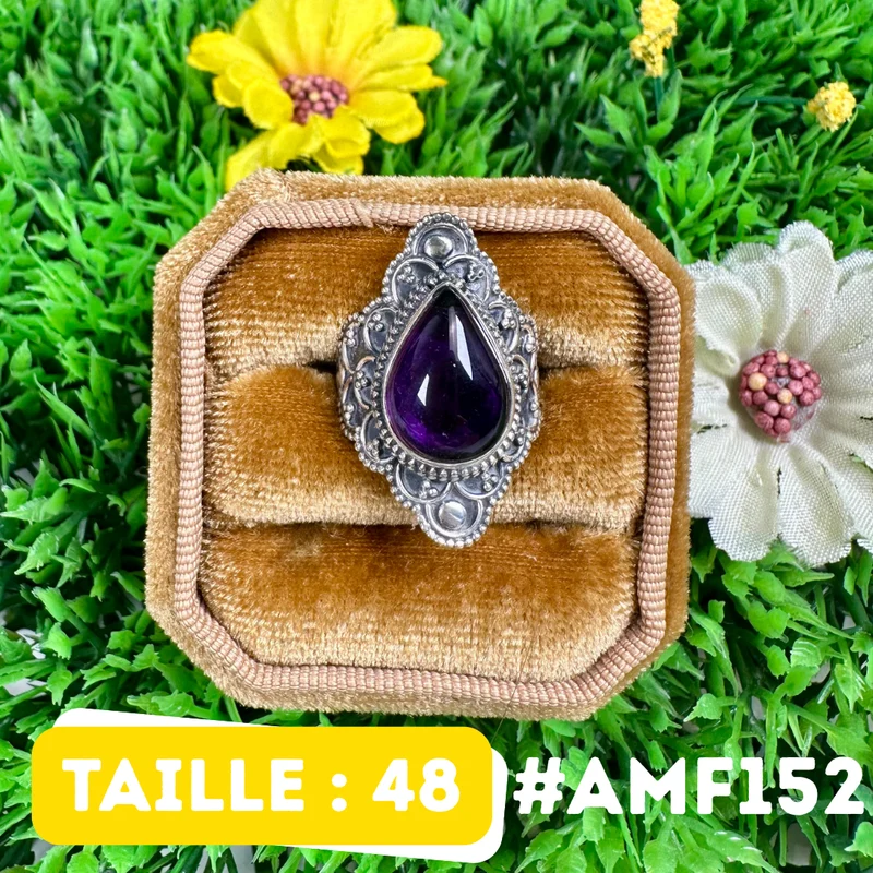 Amethystring aus 925er Sterlingsilber #AMF152