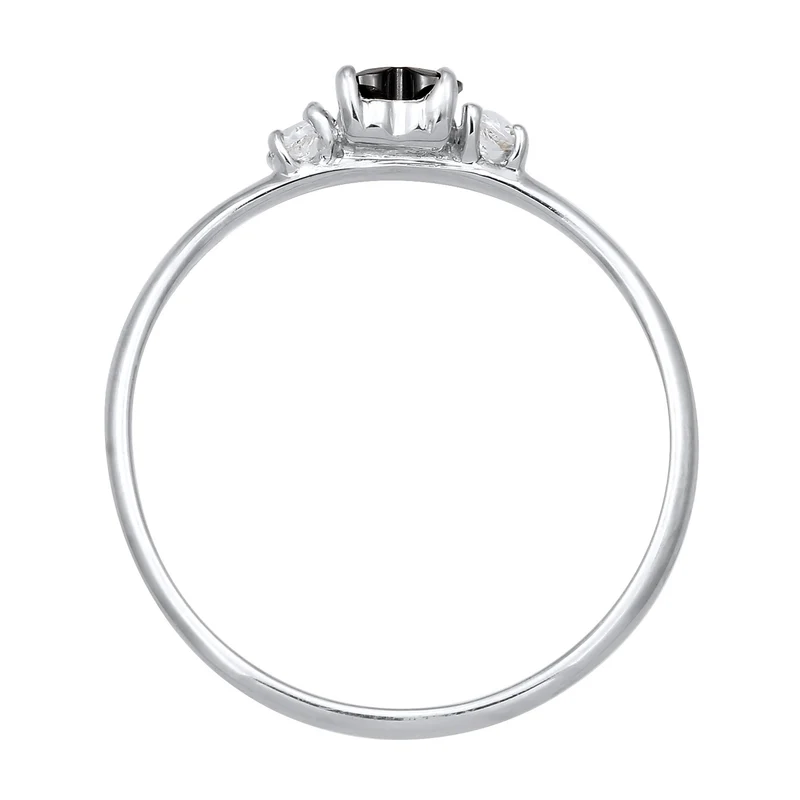 Ring Herz | Zirkonia (Schwarz)