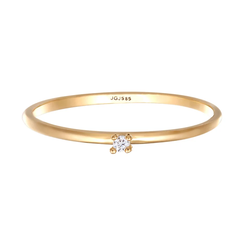 Verlobungsring |Laborgerzüchteter Diamant (Weiß, 0.004 ct)