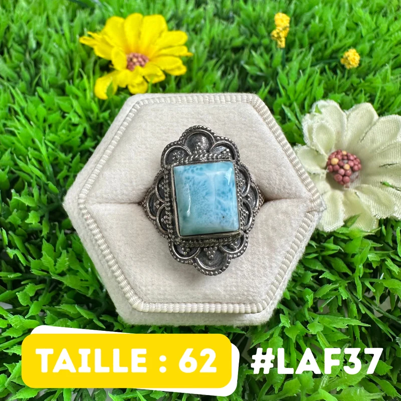 Larimar-Ring aus 925er Sterlingsilber #LAF37