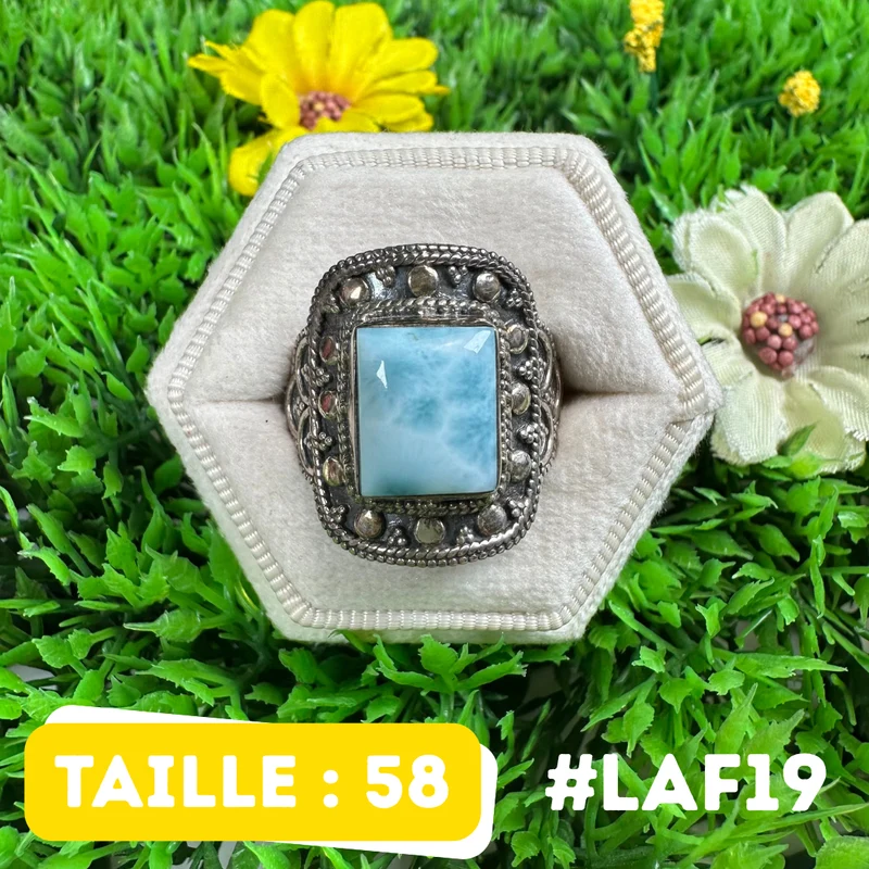 Larimar-Ring aus 925er Sterlingsilber #LAF19