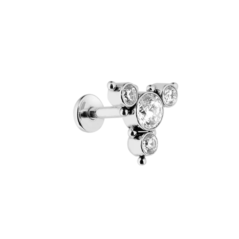 Trinity Stone Labret Piercing