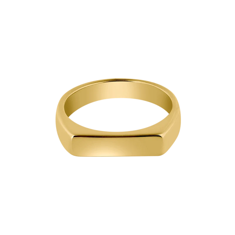 Simple Gravur Ring 18K Vergoldet