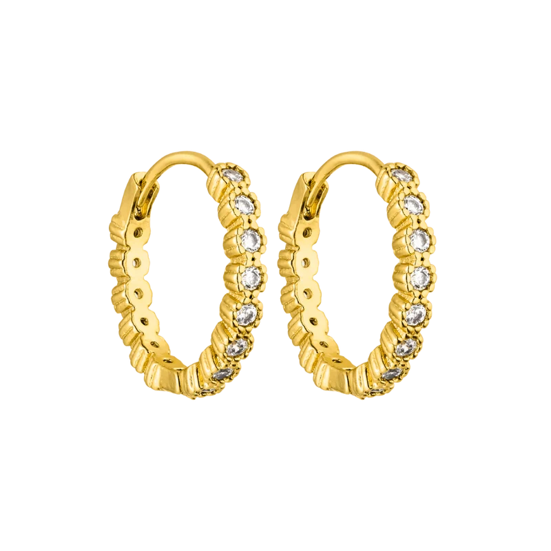 Irene Pave Huggies 18 Karat Vergoldet