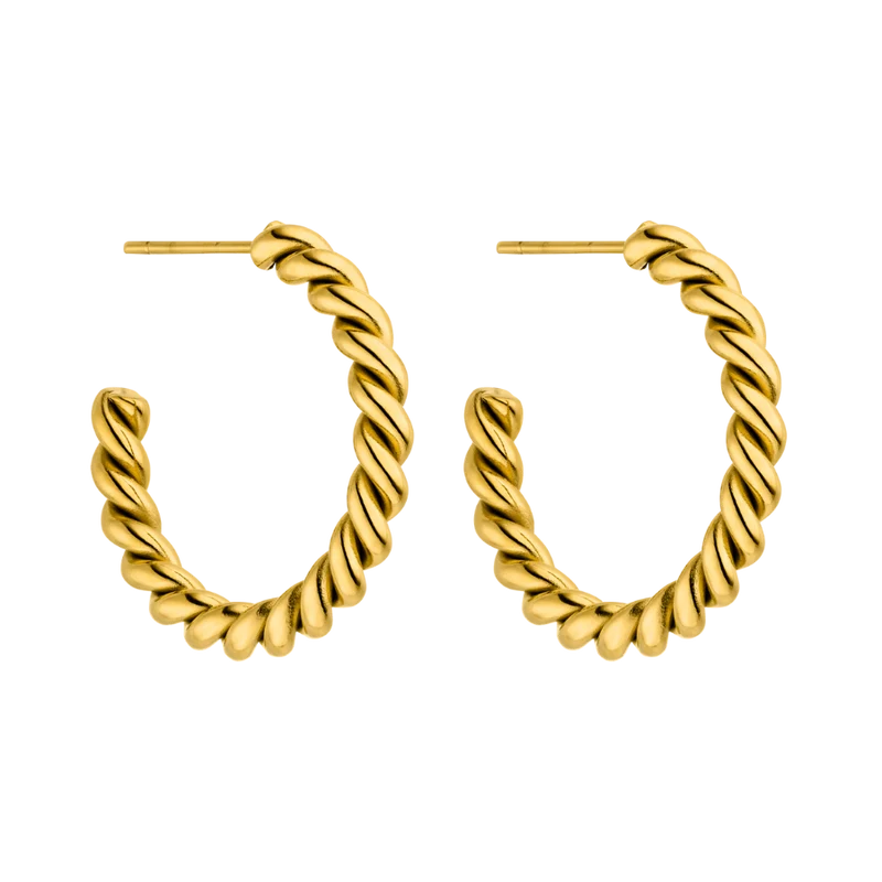 Everyday Glam Twist Ohrringe 14K Vergoldet