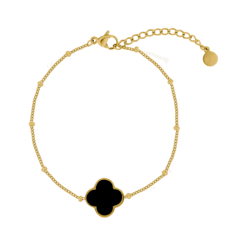Noir Lucky Leaf Armband 14K Vergoldet