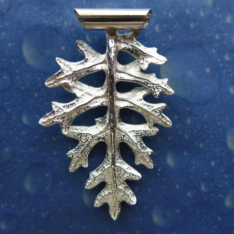 Flora Schmuck Anhänger Silber Blatt m