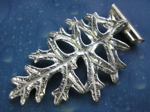 Flora Schmuck Anhänger Silber Blatt m