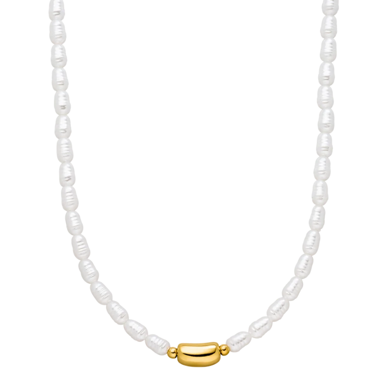 Abbaddon Pearl Bead Kette 14K Vergoldet