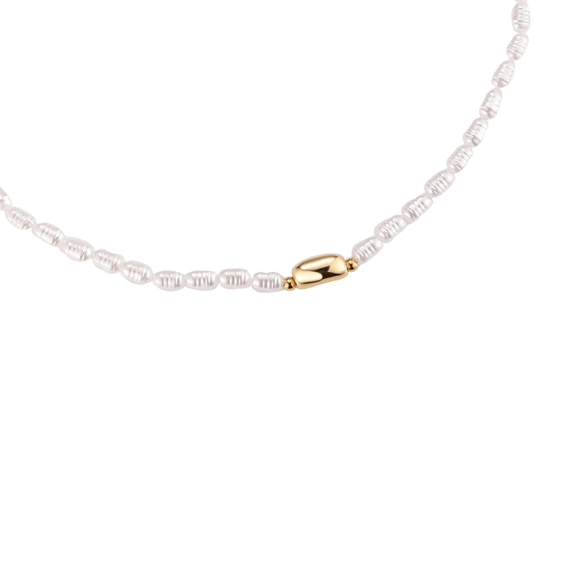 Abbaddon Pearl Bead Kette 14K Vergoldet