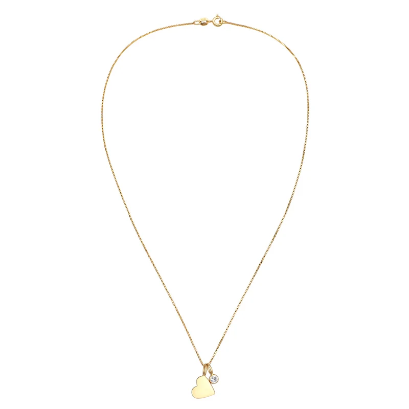 Solitär-Halskette Herz | Mit Kristallen von Swarovski® (Weiß)