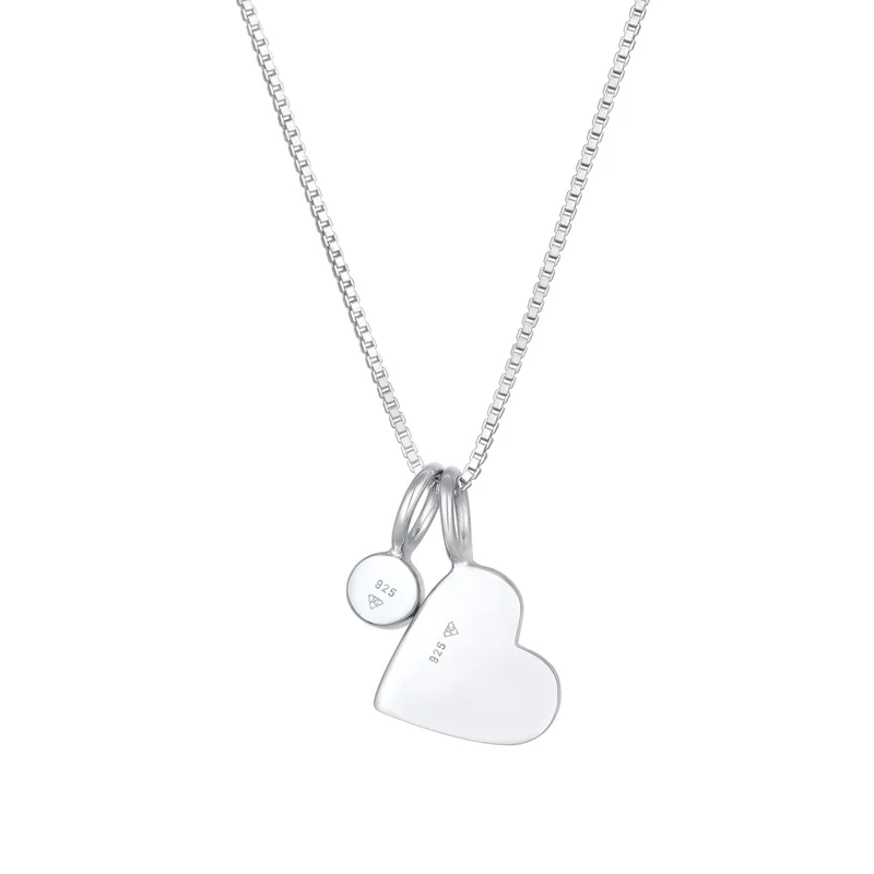 Solitär-Halskette Herz | Mit Kristallen von Swarovski® (Weiß)