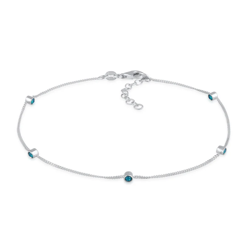 Fußkettchen | Mit Kristallen von Swarovski® (Weiß)