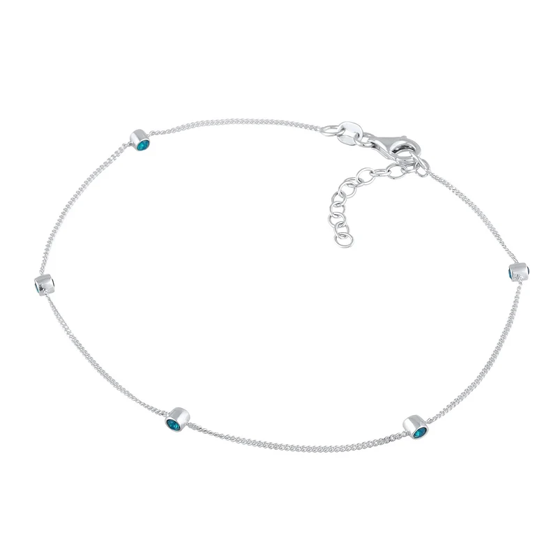 Fußkettchen | Mit Kristallen von Swarovski® (Weiß)