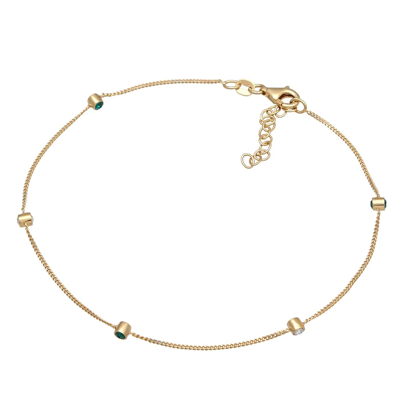 Fußkettchen | Mit Kristallen von Swarovski® (Weiß)