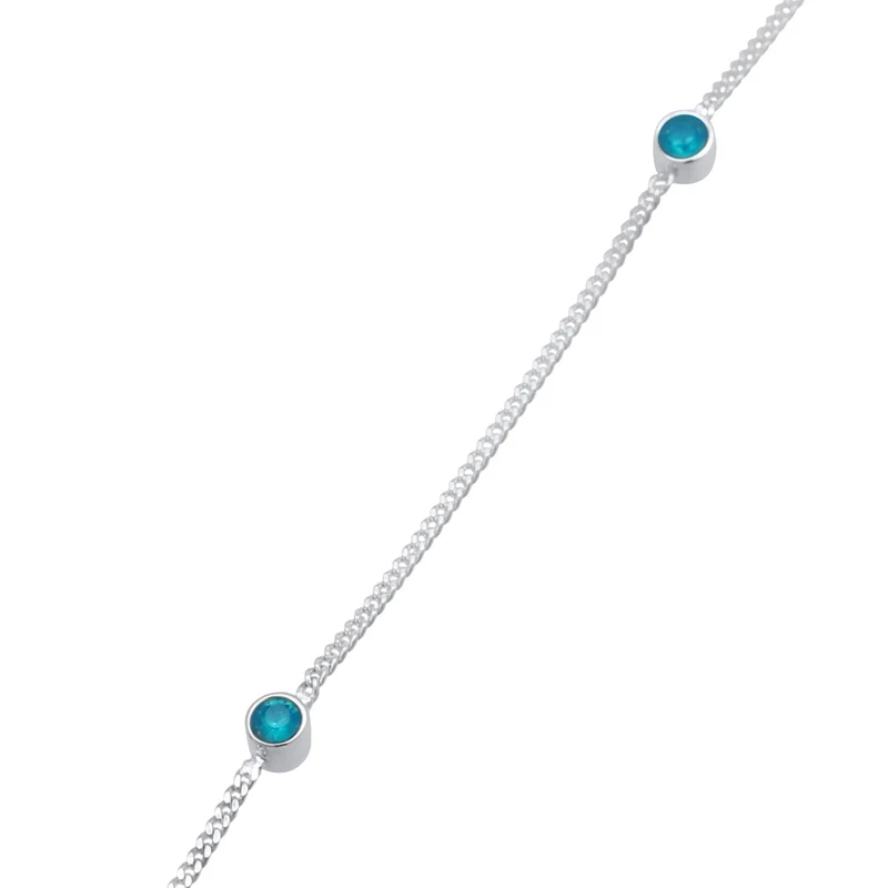 Fußkettchen | Mit Kristallen von Swarovski® (Weiß)