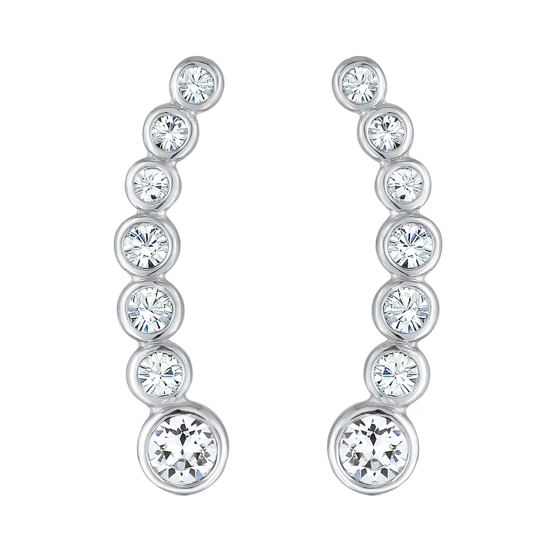 Earclimber Funkelnd | Mit Kristallen von Swarovski® (Weiß)