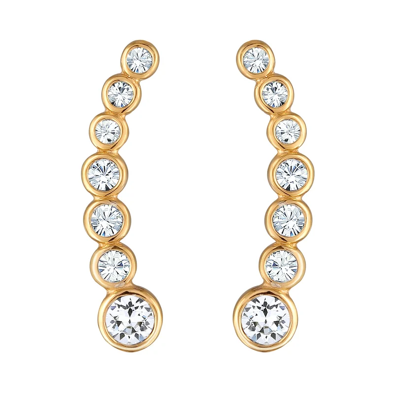 Earclimber Funkelnd | Mit Kristallen von Swarovski® (Weiß)
