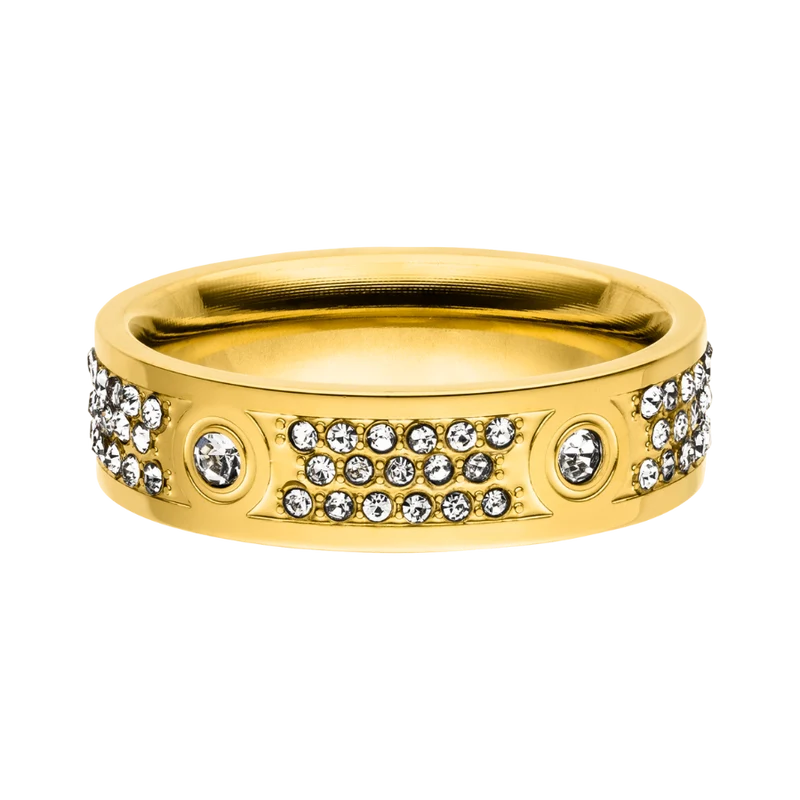 Timeless Pave Ring 14K Vergoldet