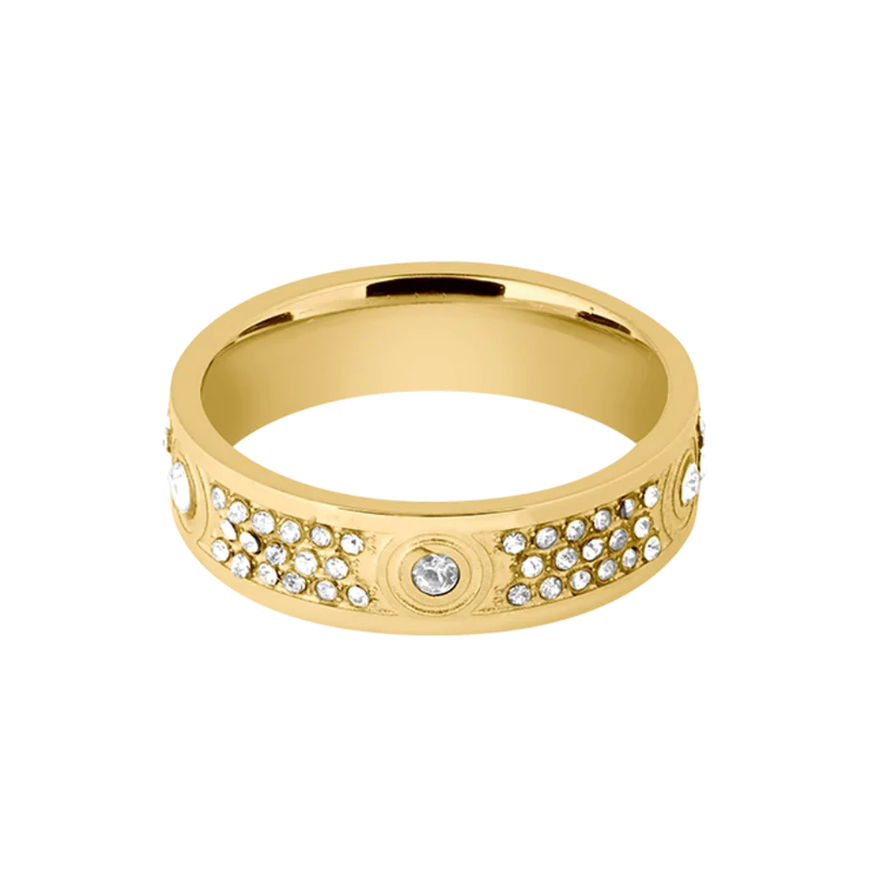 Timeless Pave Ring 14K Vergoldet