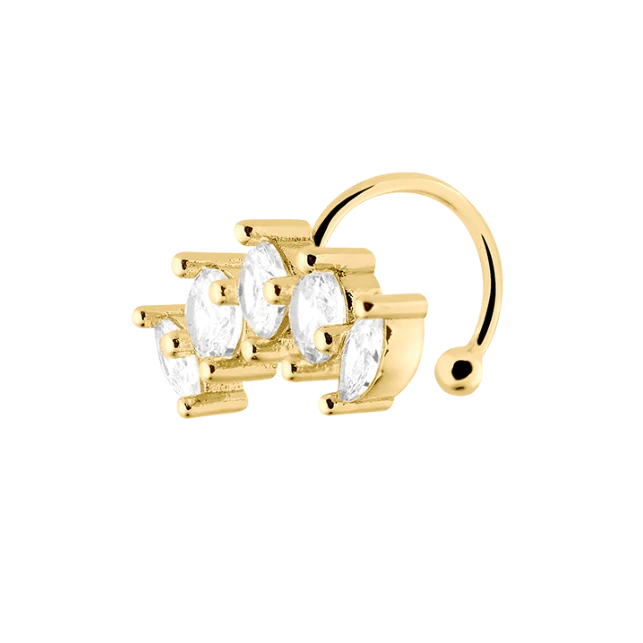 Lotus Earcuff 18K vergoldet