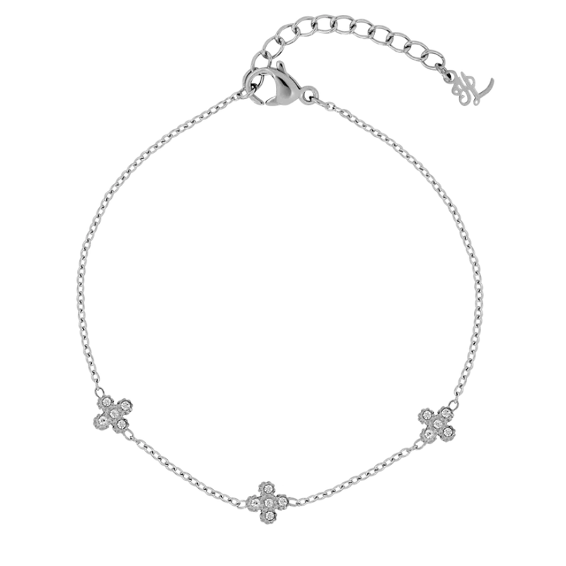 Pave Flower Armband 14K Vergoldet