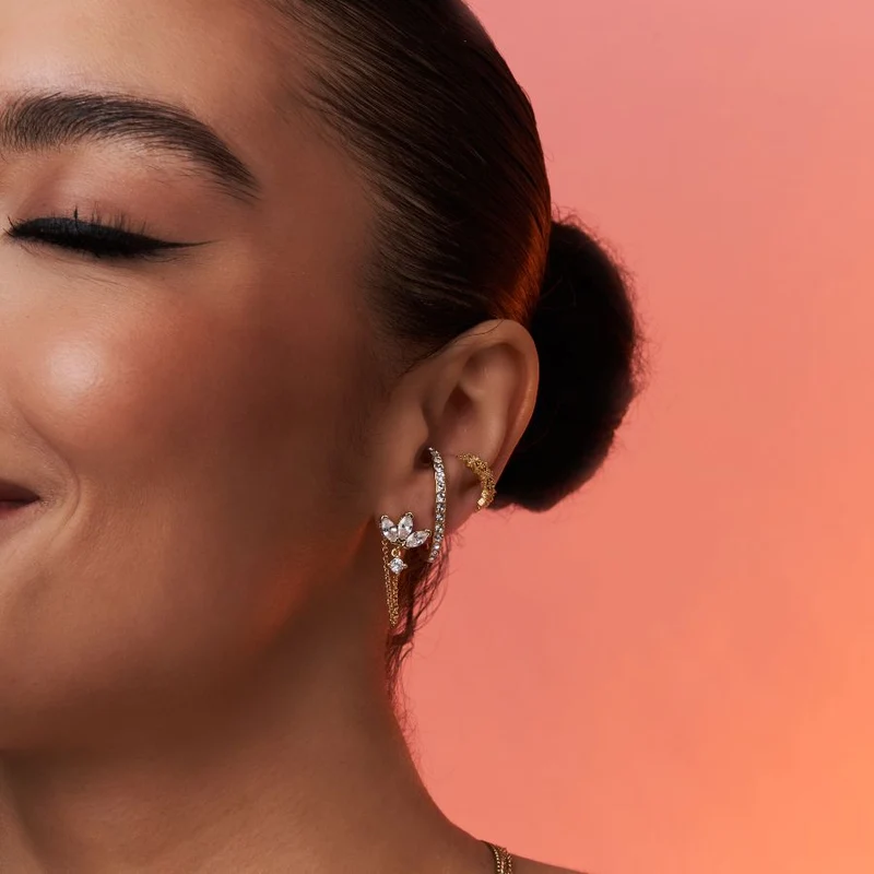Limitless Sky Lotus Ohrstecker 14K Vergoldet