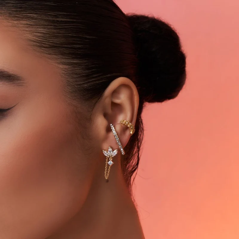 Limitless Sky Lotus Ohrstecker 14K Vergoldet